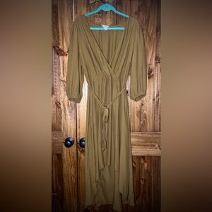 Golden Tan High Low Dress